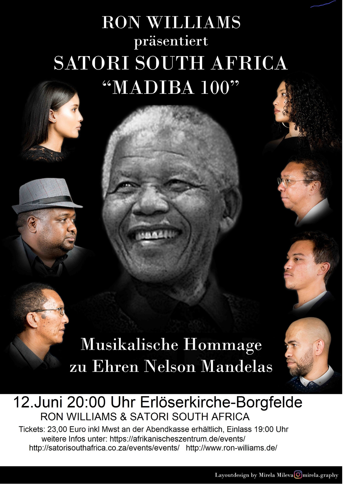 Konzert: Ron Williams Madiba 100 Satori-South Africa Ort: Hamburg, Erlöserkirche Borgfelde Zeit: 12. Juni 2018