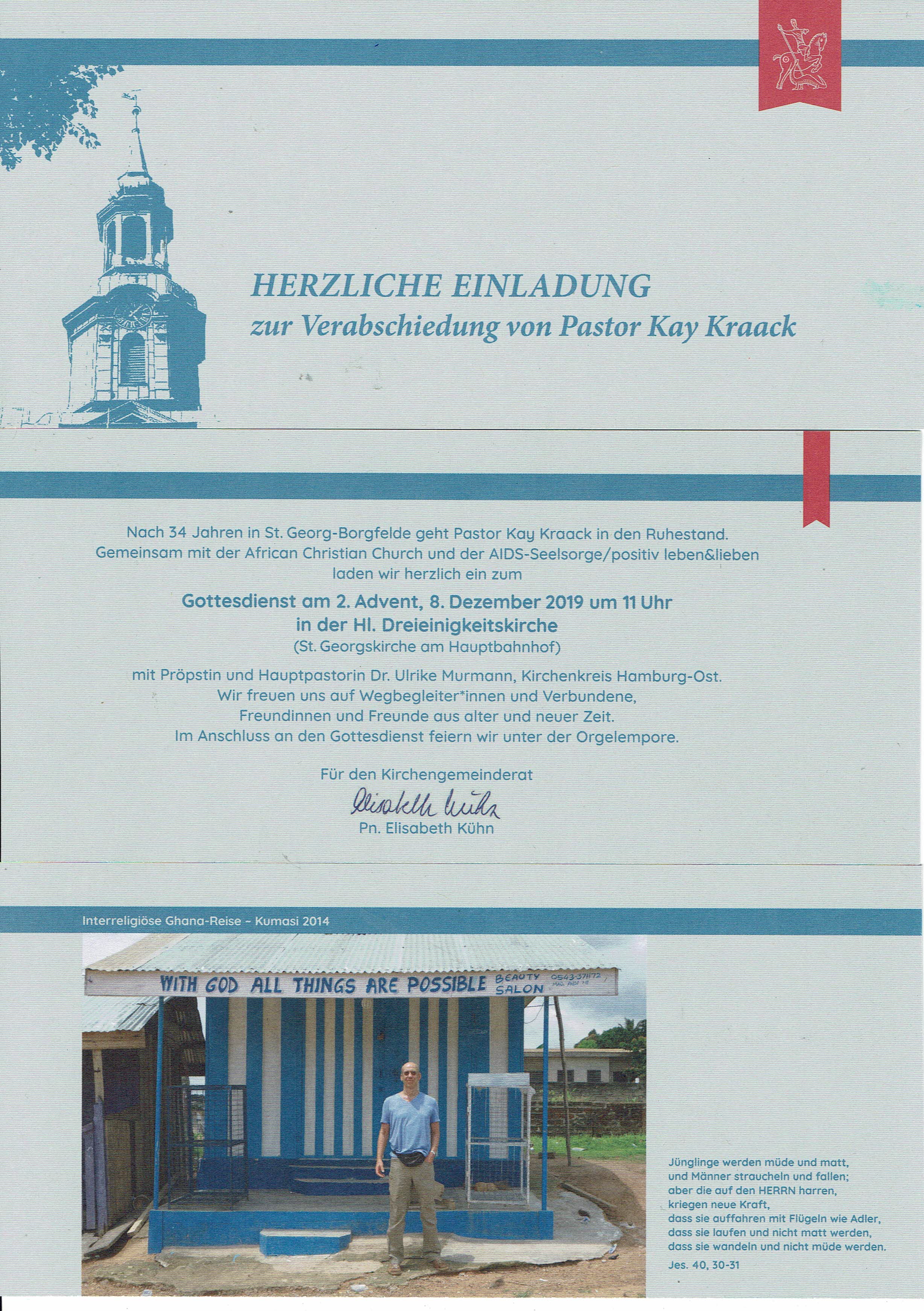 Gottesdienst Zur Verabschiedung Von Pastor Kay Kraack Afrikanisches Zentrum Borgfelde